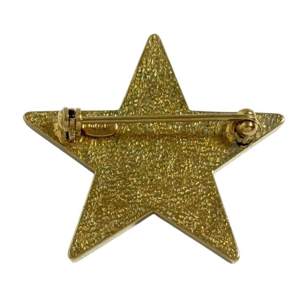 CHANEL Authentic Black Logo Brooch - Picture 2 of 10